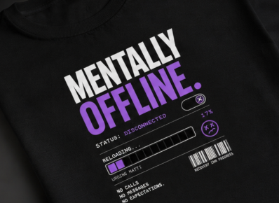 Mentally offline T-Shirt (black)