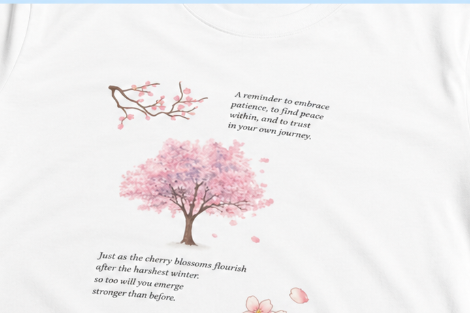 Cherry blossom Standard crew t-shirts